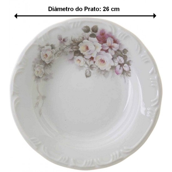 Prato Raso 26cm Pomerode Eterna Porcelana Schmidt